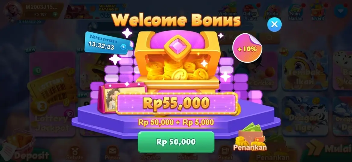 V87 Welcome Bonus 55000